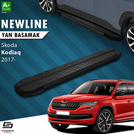 S-Dizayn Skoda Kodiaq NewLine Siyah Yan Basamak 193 Cm 2017 Üzeri A+ Kalite