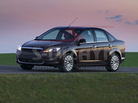 S-Dizayn Ford Focus 2 Krom Cam Çıtası 4 Prç 2008-2011