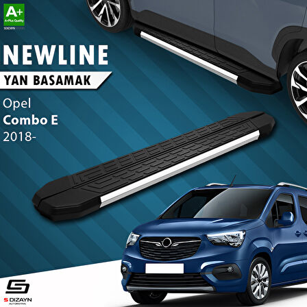 S-Dizayn Opel Combo E NewLine Krom Yan Basamak 203 Cm 2018 Üzeri A+ Kalite
