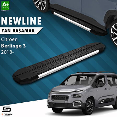 S-Dizayn Citroen Berlingo 3 NewLine Krom Yan Basamak 203 Cm 2018 Üzeri A+ Kalite