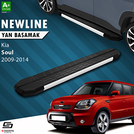 S-Dizayn Kia Soul NewLine Aluminyum Yan Basamak 173 Cm 2009-2014 A+ Kalite
