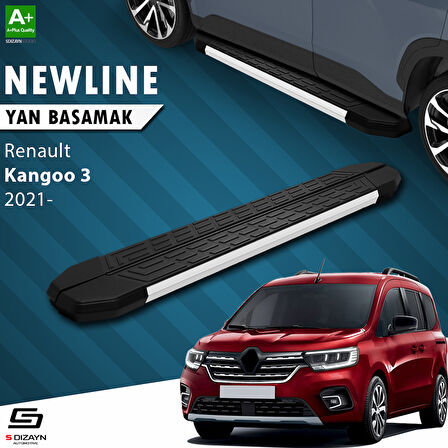 S-Dizayn Renault Kangoo 3 NewLine Aluminyum Yan Basamak 193 Cm 2021 Üzeri A+ Kalite