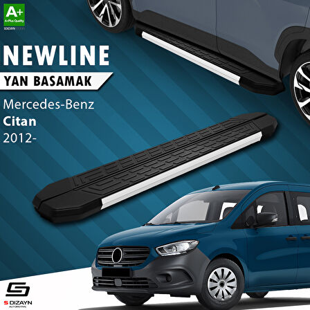 S-Dizayn Mercedes Citan NewLine Aluminyum Yan Basamak 193 Cm 2012-2021 A+ Kalite