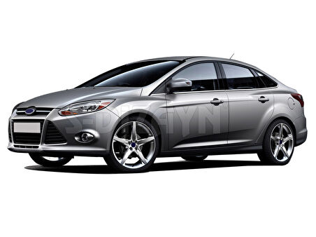 S-Dizayn Ford Focus 3 SD Krom Cam Çıtası 8 Prç 2011-2018