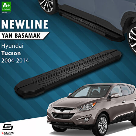 S-Dizayn Hyundai Tucson 2 NewLine Siyah Yan Basamak 173 Cm 2004-2014 A+ Kalite