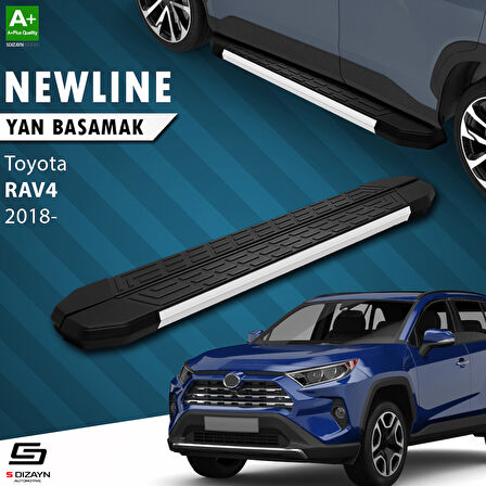 S-Dizayn Toyota RAV 4 5 NewLine Aluminyum Yan Basamak 173 Cm 2018 Üzeri A+ Kalite