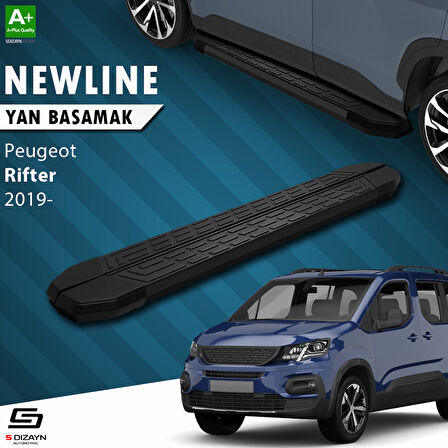S-Dizayn Peugeot Rifter NewLine Siyah Yan Basamak 203 Cm 2019 Üzeri A+ Kalite