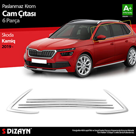 S-Dizayn Skoda Kamiq Krom Cam Çıtası 6 Prç 2019 Üzeri