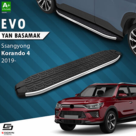 S-Dizayn Ssangyong Korando Evo Krom Yan Basamak 183 Cm 2019 Üzeri A+ Kalite