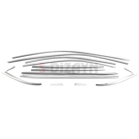 S-Dizayn Skoda Octavia A8 Sedan Krom Cam Çerçevesi 12 Prç. 2020 Üzeri A+ Kalite