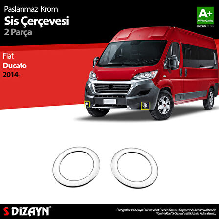 S-Dizayn Fiat Ducato Krom Sis Farı Çerçevesi 2 Prç 2014 Üzeri