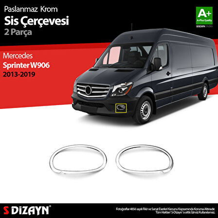 S-Dizayn Mercedes Sprinter W906 Krom Sis Çerçevesi 2 Prç. 2013-2018