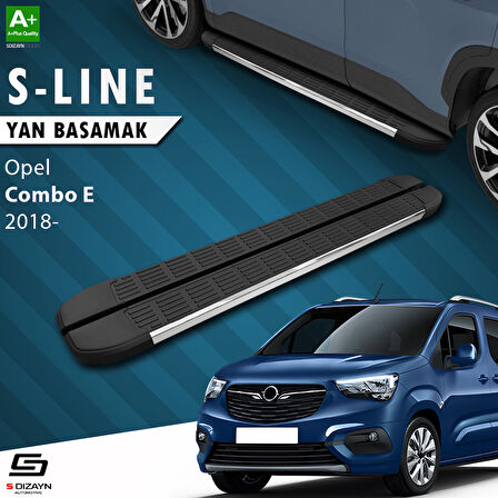 S-Dizayn Opel Combo E Uzun Şase S-Line Krom Yan Basamak 213 Cm 2018 Üzeri A+ Kalite