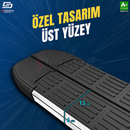 S-Dizayn Peugeot Partner 3 Uzun Şase S-Line Krom Yan Basamak 213 Cm 2018 Üzeri A+ Kalite