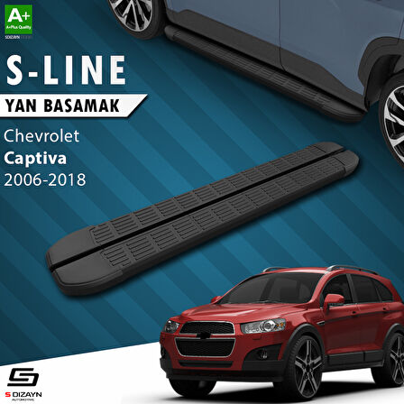 S-Dizayn Chevrolet Captiva S-Line Siyah Yan Basamak 183 Cm 2006-2018 A+ Kalite