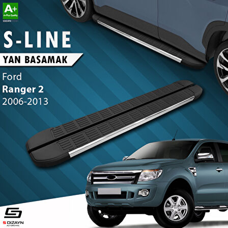 S-Dizayn Ford Ranger 2 S-Line Krom Yan Basamak 193 Cm 2006-2013 A+ Kalite