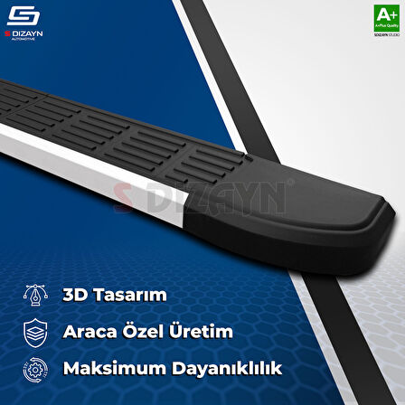 S-Dizayn Opel Vivaro B Kısa Şase S-Line Aluminyum Yan Basamak 223 Cm 2015-2018 A+ Kalite