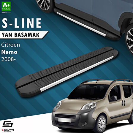 S-Dizayn Citroen Nemo S-Line Aluminyum Yan Basamak 173 Cm 2008-2017 A+ Kalite