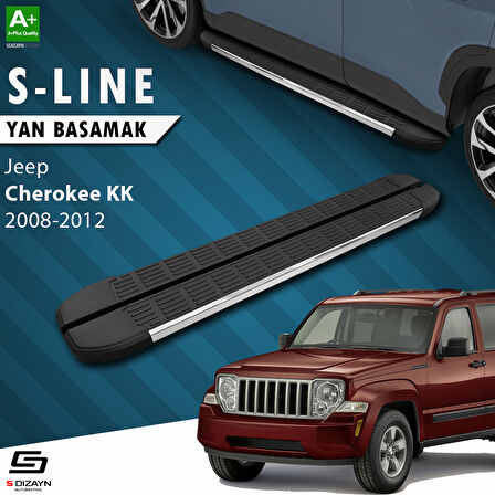 S-Dizayn Jeep Cherokee KK S-Line Krom Yan Basamak 153 Cm 2008-2012 A+ Kalite
