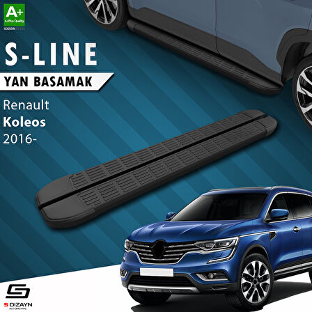 S-Dizayn Renault Koleos 2 S-Line Siyah Yan Basamak 163 Cm 2016 Üzeri A+ Kalite