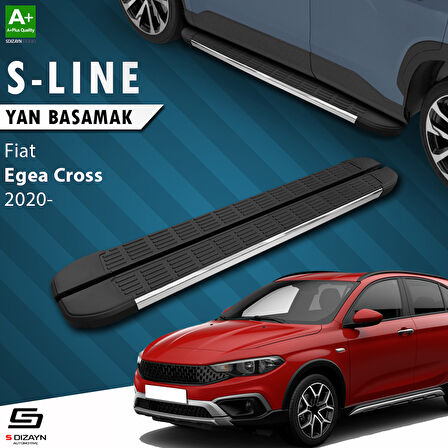 S-Dizayn Fiat Egea Cross S-Line Krom Yan Basamak 183 Cm 2020 Üzeri A+ Kalite