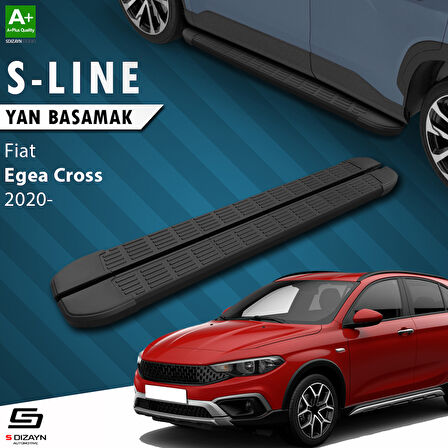 S-Dizayn Fiat Egea Cross S-Line Siyah Yan Basamak 183 Cm 2020 Üzeri A+ Kalite