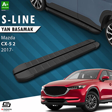 S-Dizayn Mazda CX-5 2 S-Line Siyah Yan Basamak 183 Cm 2017 Üzeri A+ Kalite