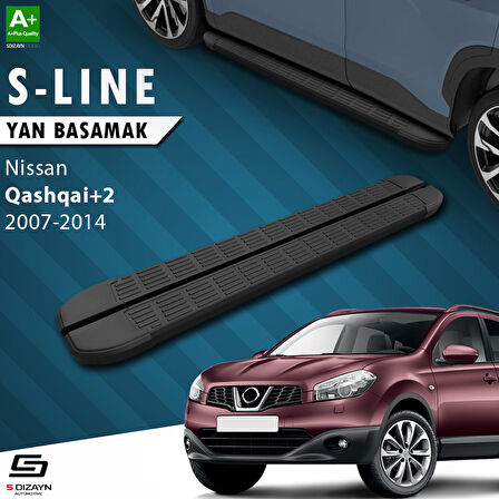 S-Dizayn Nissan Qashqai +2 S-Line Siyah Yan Basamak 183 Cm 2007-2014 A+ Kalite