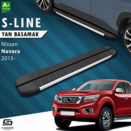S-Dizayn Nissan Navara 3 S-Line Aluminyum Yan Basamak 203 Cm 2015 Üzeri A+ Kalite