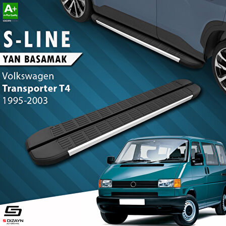 S-Dizayn VW Transporter T4 Kısa Şase S-Line Aluminyum Yan Basamak 213 Cm 1995-2003 A+ Kalite
