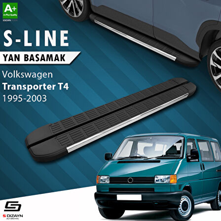 S-Dizayn VW Transporter T4 Kısa Şase S-Line Krom Yan Basamak 213 Cm 1995-2003 A+ Kalite