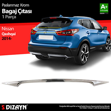 S-Dizayn Nissan Qashqai Krom Bagaj Çıtası 2014-2021