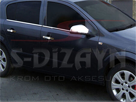 S-Dizayn Opel Astra H HB Krom Cam Çıtası 4 Prç 2004-2013