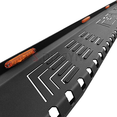 S-Dizayn SDX 4WD Off Road Nissan Navara 2 Çelik Yan Basamak 205 Cm Ledli V1 2005-2015 A+ Kalite