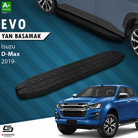 S-Dizayn Isuzu D-Max 3 Evo Siyah Yan Basamak 203 Cm 2019 Üzeri A+ Kalite