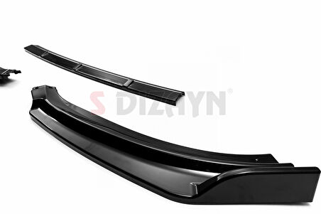 S-Dizayn VW Polo 6 ABS Plastik Ön Tampon Alt Lip 3 Prç. 2017-2021 A+Kalite