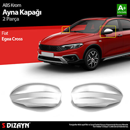 S-Dizayn Fiat Egea Cross Abs Krom Ayna Kapağı 2 Prç. 2020 Üzeri