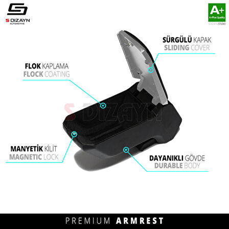 S-Dizayn Hyundai Accent Era Kol Dayama Kolçak ABS Vidalı Gri 2006-2010 A+Kalite