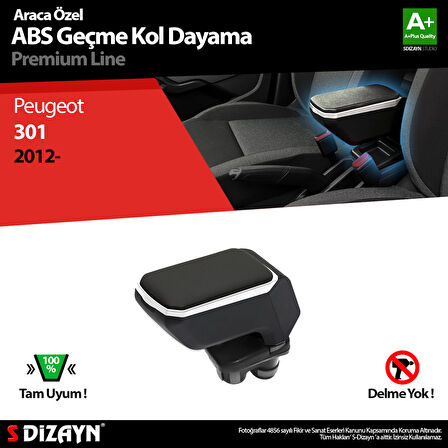 S-Dizayn Peugeot 301 Kol Dayama Kolçak Geçmeli ABS Gri 2012-2017 A+Kalite