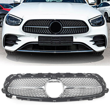 S-Dizayn Mercedes E-Class W213 Ön Panjur Krom Diamond Model 2021 Üzeri