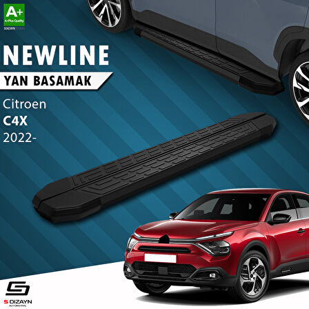 S-Dizayn Citroen C4 X NewLine Siyah Yan Basamak 183 Cm 2022 Üzeri A+ Kalite