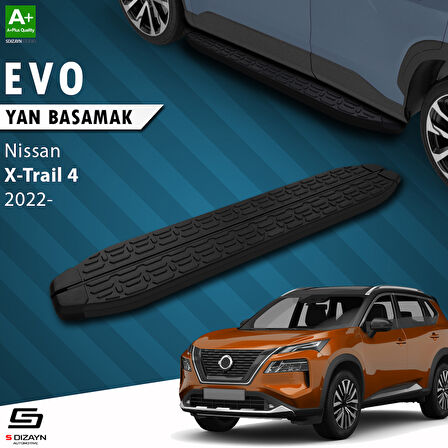 S-Dizayn Nissan X-Trail T33 Evo Siyah Yan Basamak 183 Cm 2022 Üzeri A+ Kalite