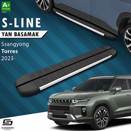 S-Dizayn Ssangyong Torres S-Line Aluminyum Yan Basamak 183 Cm 2023 Üzeri A+ Kalite