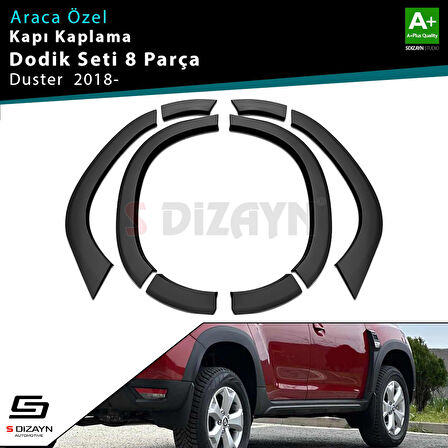 S-Dizayn Dacia Duster 2 Çamurluk Kaplaması Dodik Seti 8 Prç 2018-2023 A+ Kalite