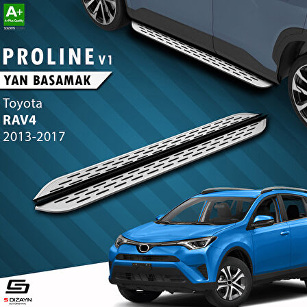 S-Dizayn Toyota Rav 4 4 OEM Still Pro V1 Aluminyum Yan Basamak 173 Cm 2013-2017 A+ Kalite