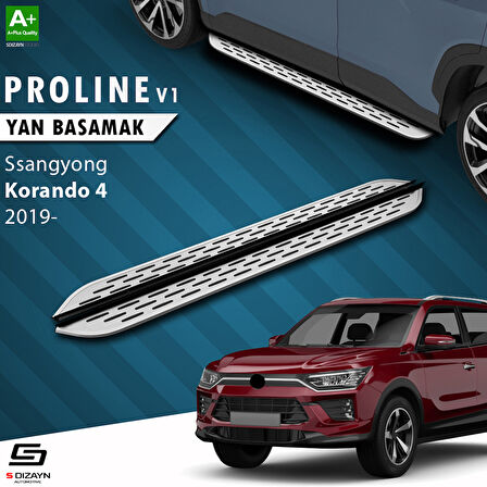S-Dizayn Ssangyong Korando OEM Still Pro V1 Aluminyum Yan Basamak 183 Cm 2019 Üzeri A+ Kalite