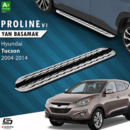 S-Dizayn Hyundai Tucson 2 OEM Still Pro V2 Aluminyum Yan Basamak 173 Cm 2004-2014 A+ Kalite