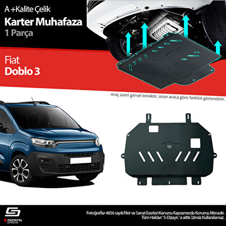 S-Dizayn Fiat Doblo Çelik Karter Muhafaza Koruma 2023 Üzeri A+ Kalite