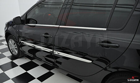 S-Dizayn Renault Clio 3 HB Krom Yan Kapı Çıtası 6 Prç 2006-2012