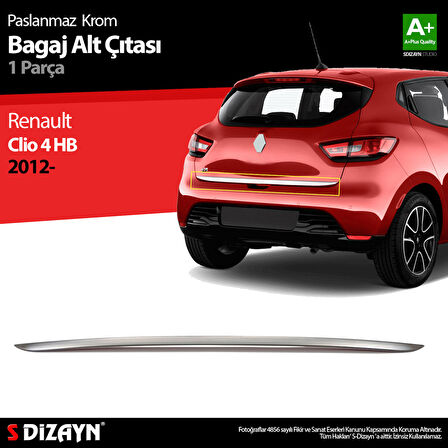 S-Dizayn Renault Clio 4 HB Krom Bagaj Alt Çıtası 2012-2019